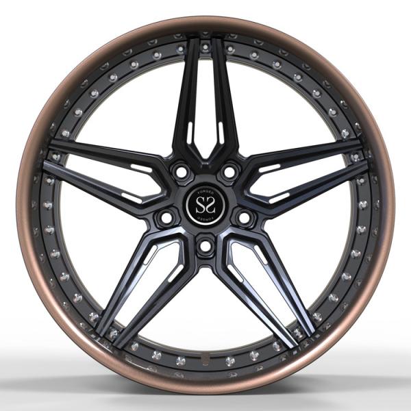 Bronze Grey 2 Piece Wheels For Camaro Staggered 19inch Alloy Car Rims