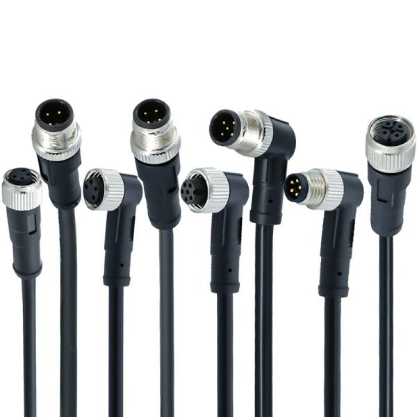 Connecteur étanche M12 mâle vers M8 mâle IP67 IP68, contacts en laiton