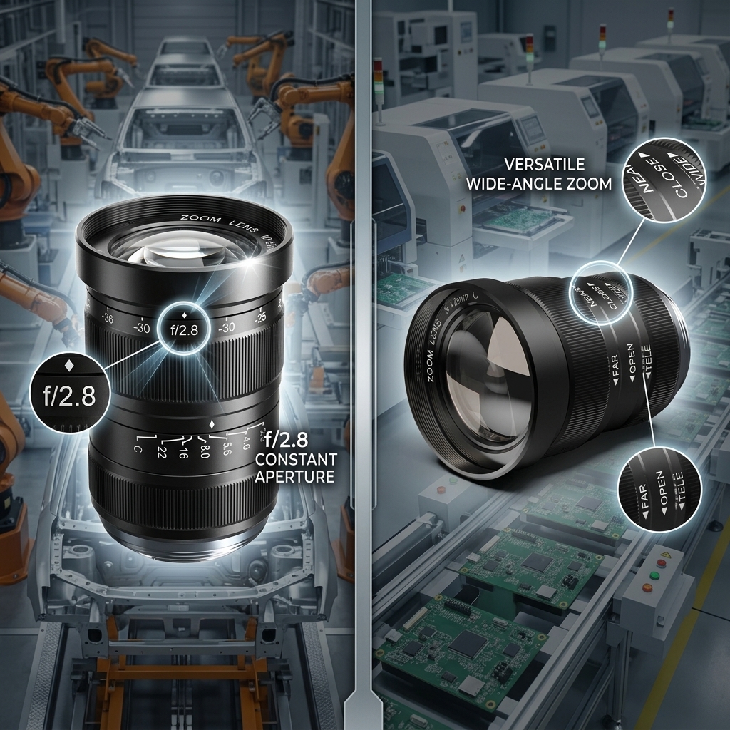 Compact 10MP F2.8 Manual Machine Vision Zoom Lens For Factory Automation