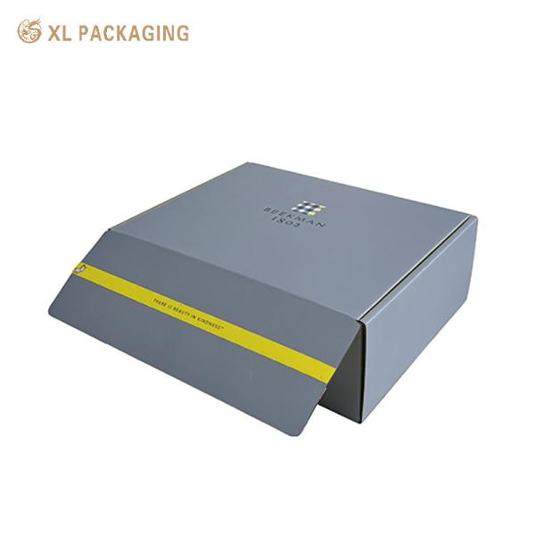 Fold Flat Matte Laminated Corrugated Packaging Box for Shoes Clothing Presents