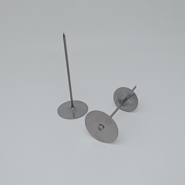 Zinc Plated HVAC Insulation Duct Liner Pins With Smooth Shank Cup Head Type