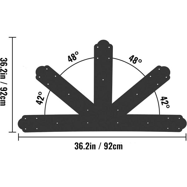 Plaques de raccordement de treillis en acier recouvertes de poudre noire de 4 mm pour poutres de bois