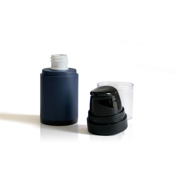 Durable Airless Cosmetic Bottles With Black Lotion Dispenser Pump Matte Finish