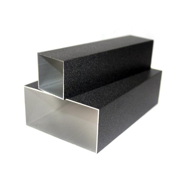 Shiny Metal Grey 6m T6 Powder Coated Aluminum Profiles