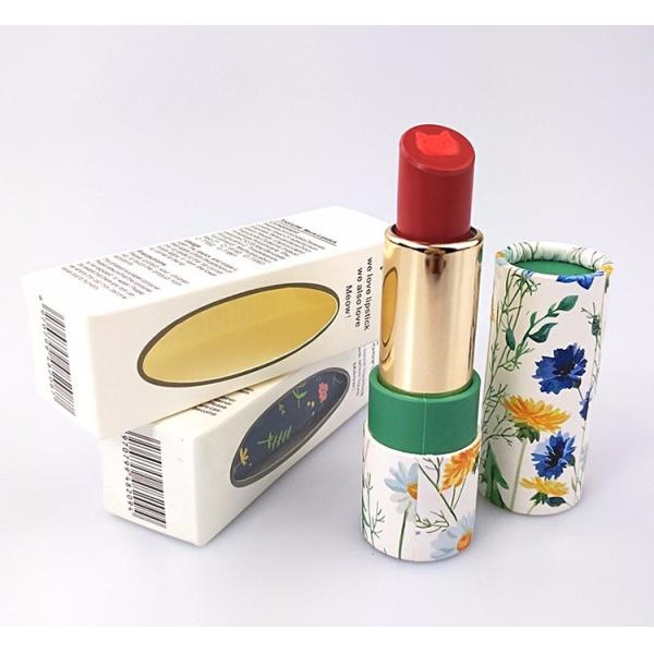 Sustainable Lipstick Paper Tube Packaging Convenient Silk Screen Printing