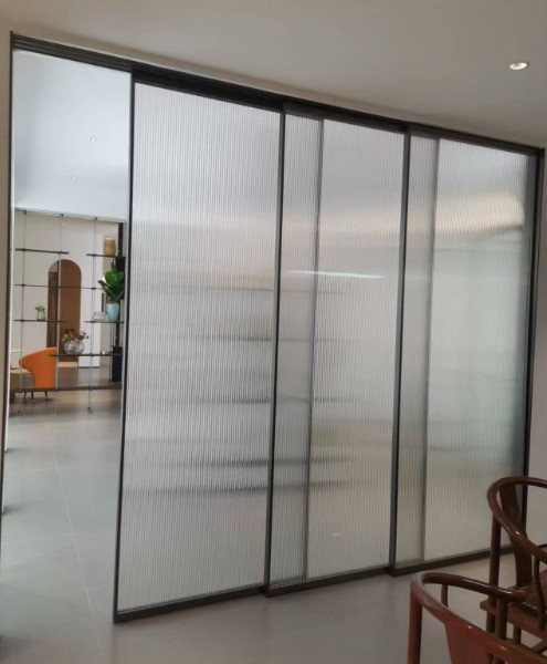 Kitchen Glass Aluminum Alloy Sliding Door Customizable Surface Finished