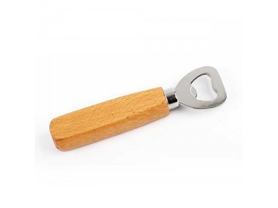 Wooden Handle Stainless Steel Beer Bottle Opener,Good quality solid wood handle beer bottle opener, logo printed / engra