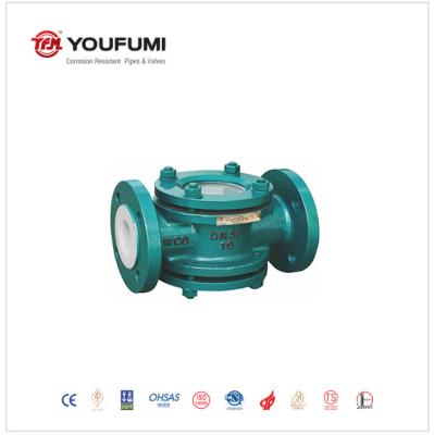 Sight Glass PTFE Lined Pipe Fittings ASTMF 1545 PN10 Carbon Steel Material