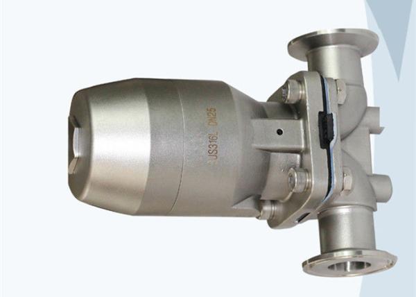 Hygienic Grade Pneumatic Operated Diaphragm Valve Tri Clamp End For Aseptic Processes