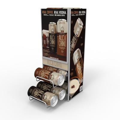 O suporte de exposição personalizado do fio de metal da bancada enlatou o distribuidor da cremalheira de exposição do café para o supermercado