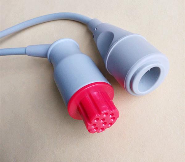 3M Grey Wire Reusable Transducer Cable Datex 10 Pin To Edward 6 Pin