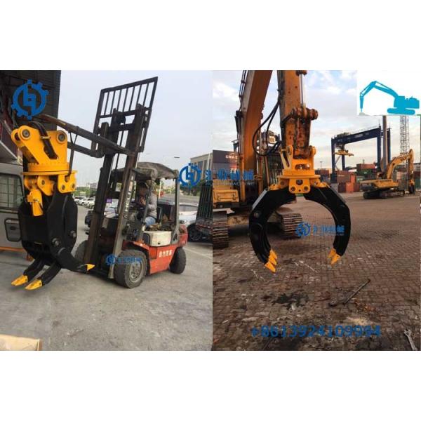 Grippages hydrauliques de construction de routes pour la chenille en bois Digger