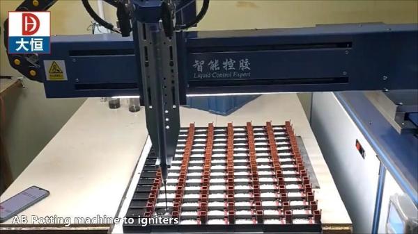 Máquina automática de colocação de cola para recipientes Produção ótima de epoxies, silício e poliuretano