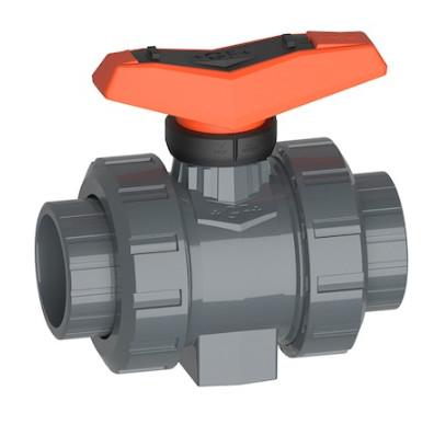 GF PVC - U/EPDM354 Compact Electric Ball Valve, 3/4 NPT Threaded, NSF Certified for Industrial Water Treatment