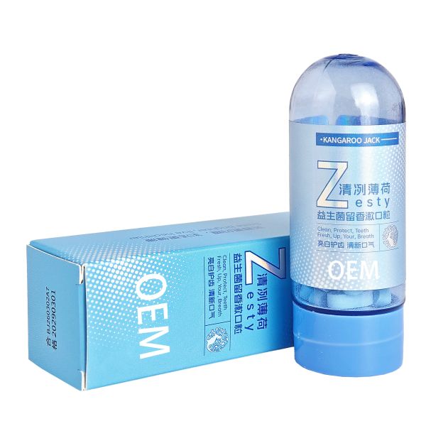 Custom Tooth-cleaning pellets Mint Flavored Probiotic Mouthwash Granules Cleanse Breath Freshen the Mouth Portable Toothpaste Tablets for Outdoor Use