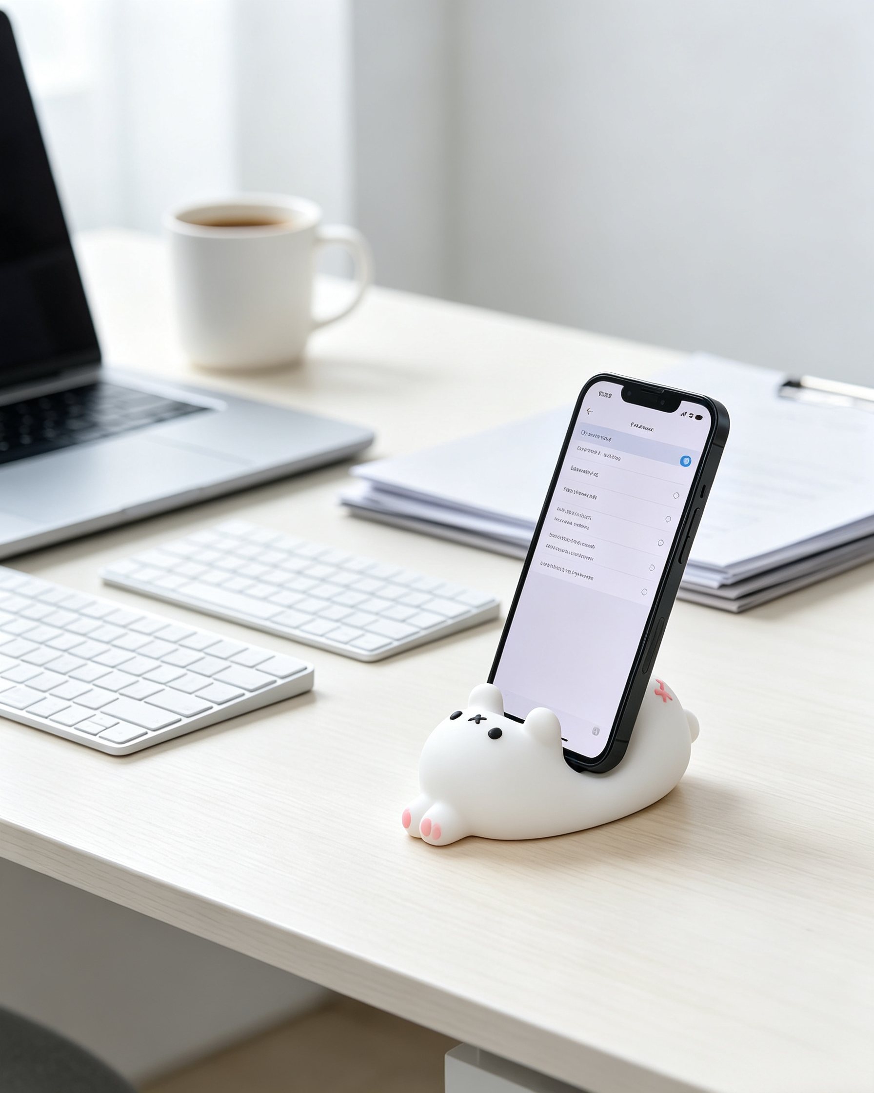 Kawaii Cartoon 3d Printable Items Animal Phone Cradle Minimal Desk Ornament