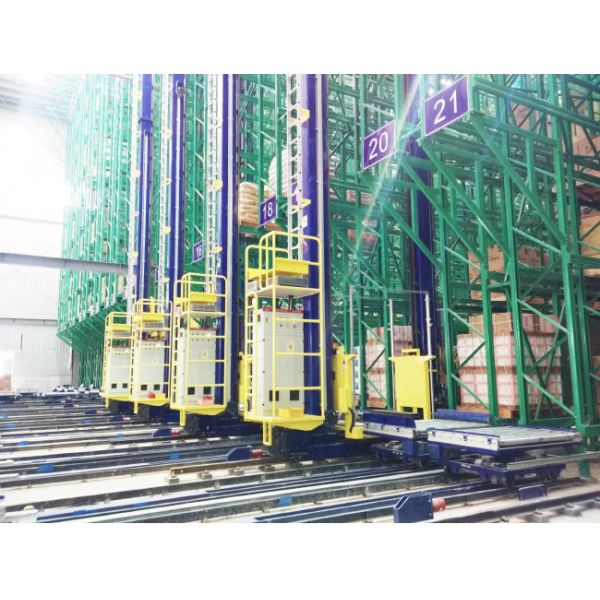 Single Deep pallet Stacker Crane ASRS, Floor Supported SRM(Storage Retrieval Machine), Automatic Storage And Retrieval System,Automation Logistics Warehouse