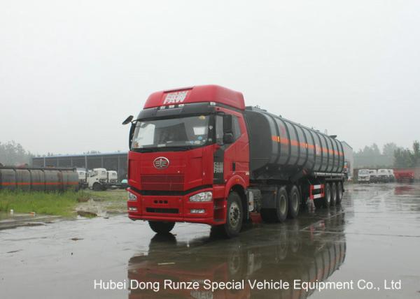 30000L -45000L Capacity Chemical Tanker Truck for Fluosilicic Acid / Hexafluorosilicic Acid