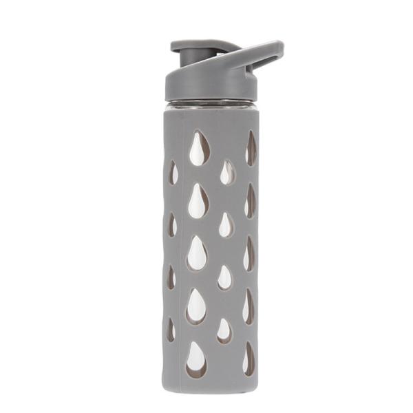 Anti Slip Single Wall water Glass Drinking Bottles 350ml