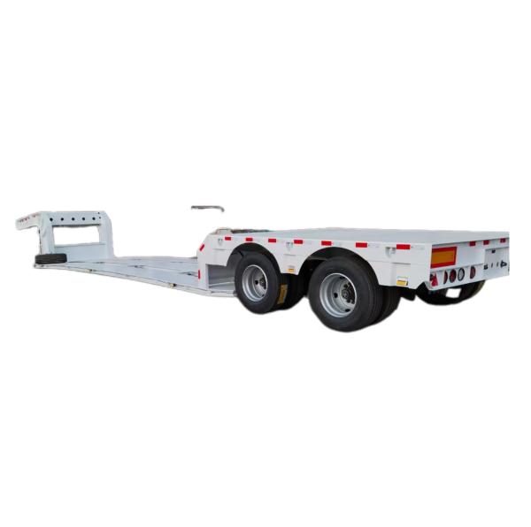 Electrophoresis KTL Powder Coating 100T Low Bed Semi-Trailer for Excavator Transport