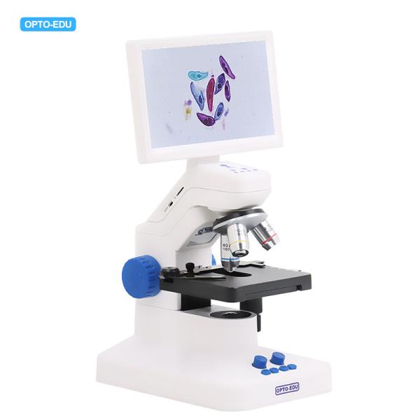 OPTO-EDU A33.5130 Microscopio recargable con pantalla de 7'', tarjeta TF y opciones de salida múltiple
