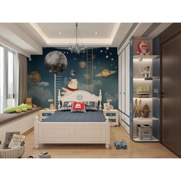 Armario de habitación de niños de acero azul armario personalizado de acero inoxidable duradero con paneles de pared