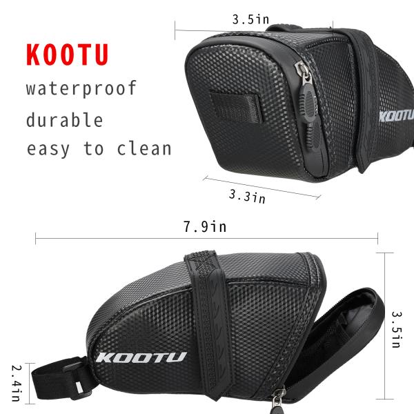 Bolso del poste de Seat de la prenda impermeable del bolso de la silla de montar de la bicicleta de KOOTU para la bici de montaña de la bici del camino