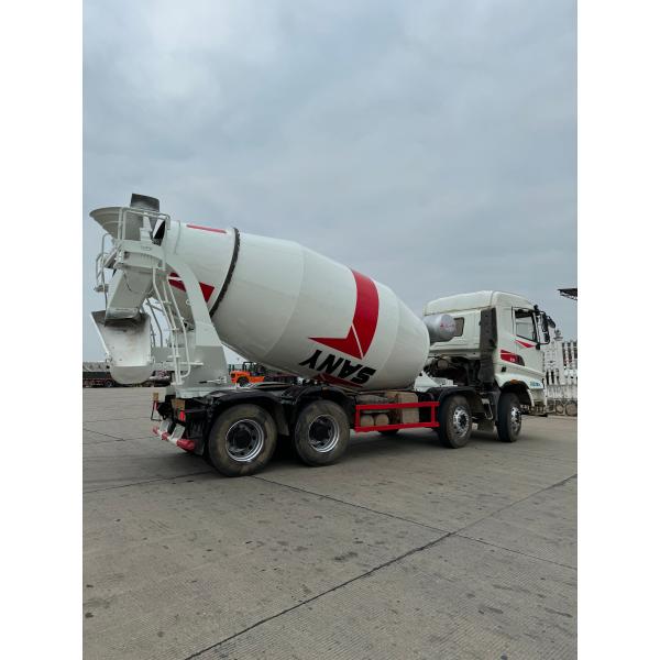 SANY 2021 Подержанный бетонный микшер 12Cbm 31000Kg Белый цвет Стандартный размер Четыре моста