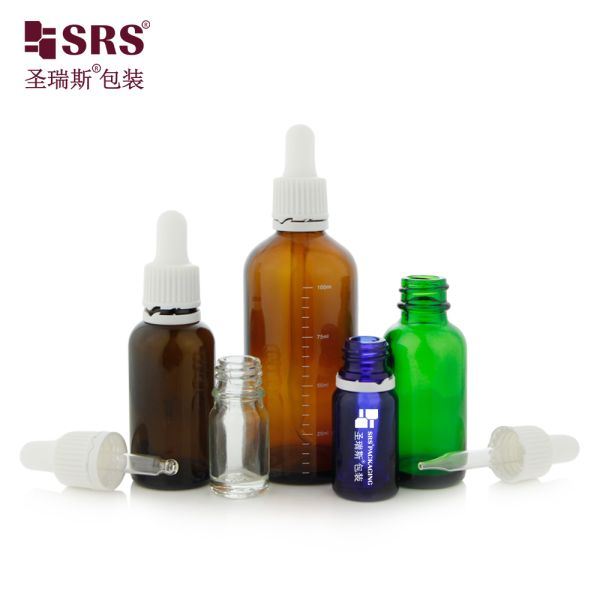 Durable Tamper Evident Cap 5ml 10ml 15ml 20ml 30ml 50ml 100ml Glass Dropper Bottle for Skincare