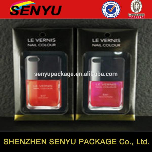 Custom Logo Nail Polish Packaging Box With Plastic Tray Material Recyclable