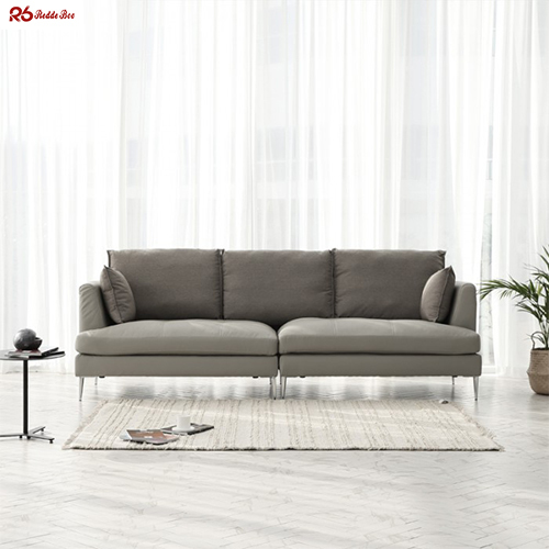 Waterproof Large Upholstered Linen Fabric Sofa 4 Seater For Hotel Lobby