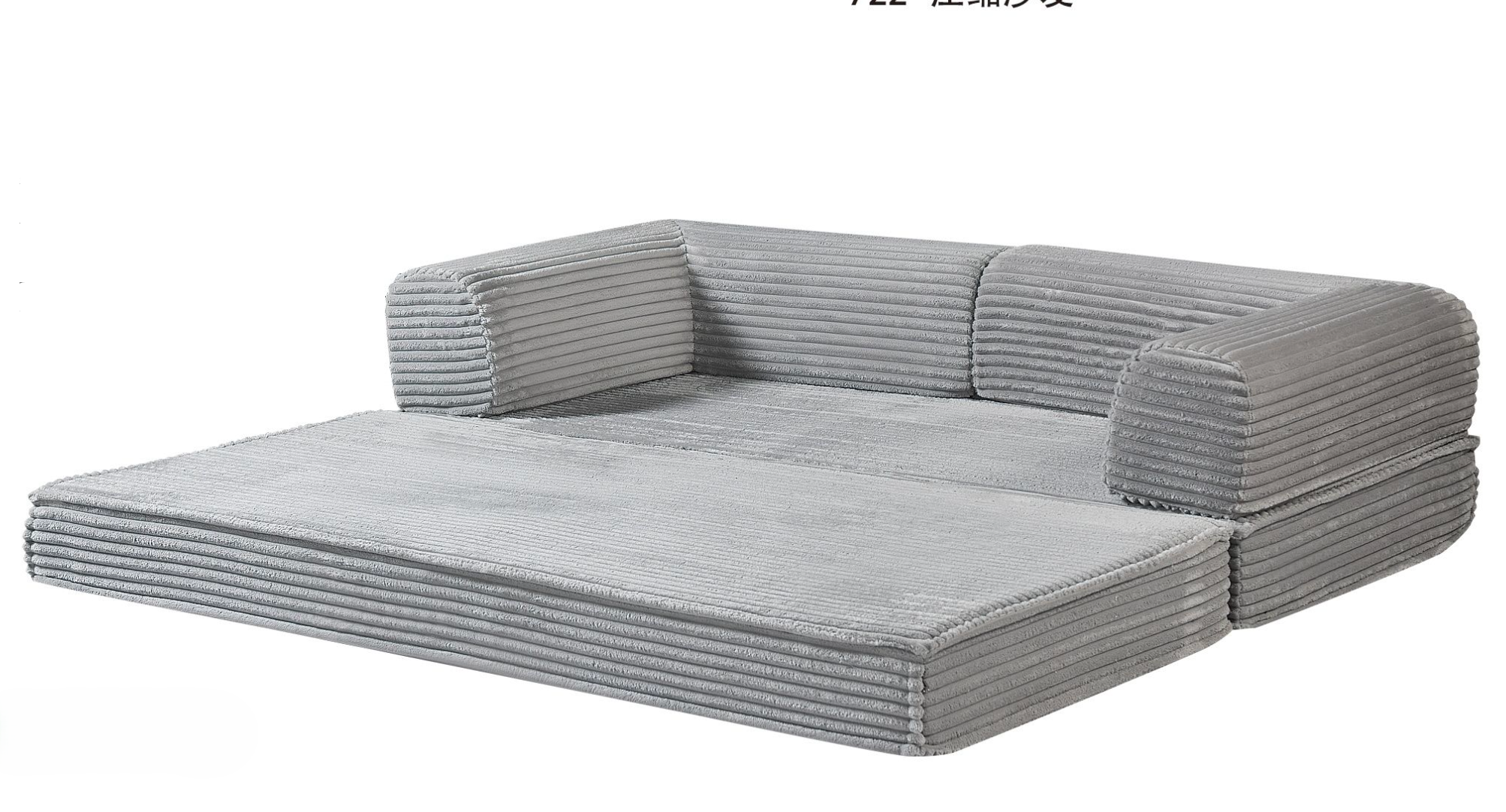 Multi-Functional Compressed Sofa Extendable Fabric Couch Sets for Living Room Sponge Filling Comfortable for Apartment Hospital
