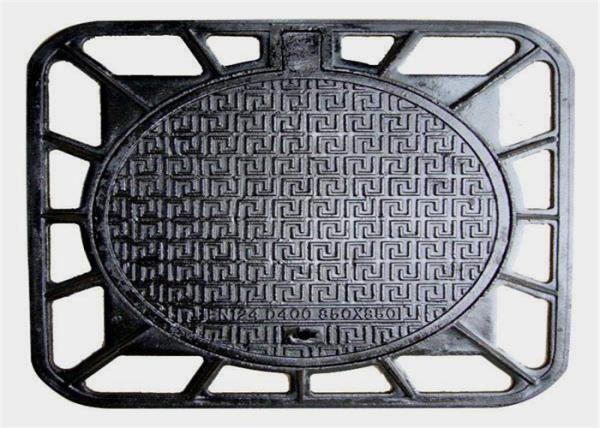 Cast Iron Single Seal Manhole Cover Anti Corrosion 650MM X 650MM Black