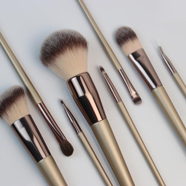 Champagne Gold Makeup Brush Set For Exquisite Makeup Creation