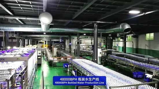 40,000 BPH Full Automatic PET Bottled Water Production Line for 100-2000ml Containers with 6000-72000bph Capacity