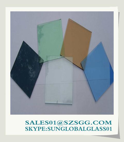 High quality Colored Tinted Glass Sheets (grey, bronze, blue, green)