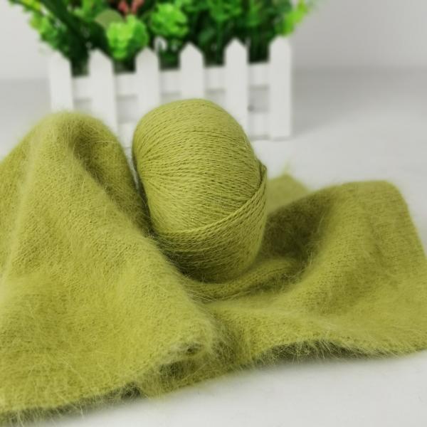 1/15NM Blending Soft Silk Long Mink And Rabbit Yarn For Hand Woven Sweater Bodysuit