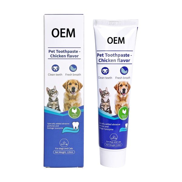 Customizable Professional Oral Cleaning Fresh Mint Pet Toothpaste Chicken Flavor Pet Dental Care Toothpaste for Dogs and Cats