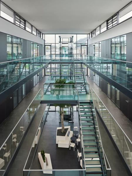 Systèmes de suspension Murs de séparation en verre à cadre en aluminium pour bureau