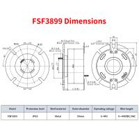 IP65 Large Diameter Flange Waterproof Slip Ring Aluminum Alloy Anodized Shell