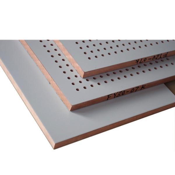 Placa acústica da fibra de madeira de madeira perfurada alta dos painéis acústicos da absorção