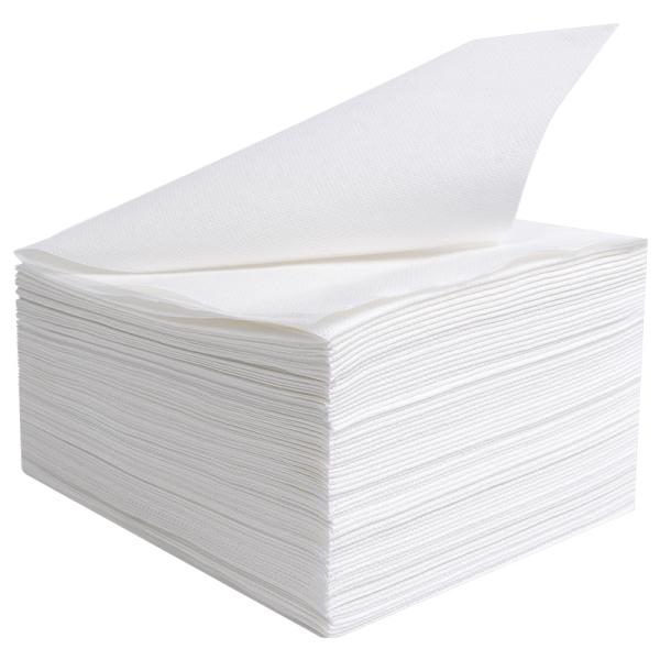 KILINE PET Pâte de bois pliée lingettes de laboratoire maille en relief Tissu de nettoyage blanc jetable Lint bas pour le nettoyage industriel