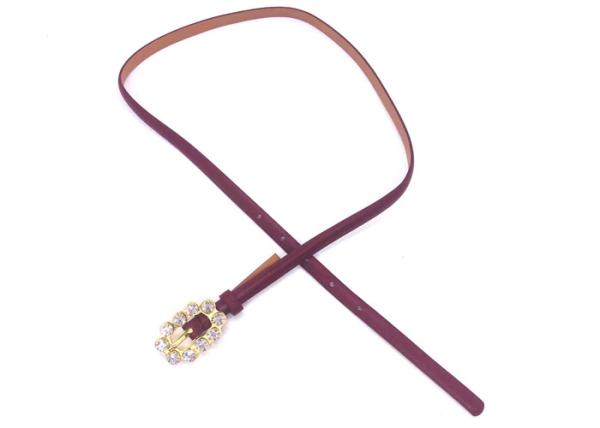 1/2 ( 12mm ) Women's Fashion Leather Belts With Elegant Shiny Rhinestone Buckle