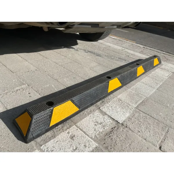 183cm Rubber Wheel Stopper Speed Bump with 10cm Height and 15kg Weight for Durable Parking Safety