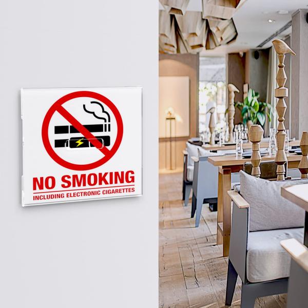 6 paquete horizontal acrílico de la pared portador de cartel 8.5 X 11 pulgadas acabado brillante sin perforación instalar