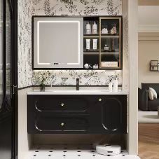 European Style Modular Contemporary Luxury Makeup Bathroom Vanity Cabinet