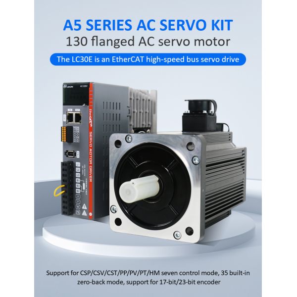 Lichuan AC Servo Motor Drivers Kit LC30E50E Series 15N.m 2.3KW 2300W 220V 4.0/5.0/6.0/7.5/9.5/10/13.5A 1500/2500RPM IP66