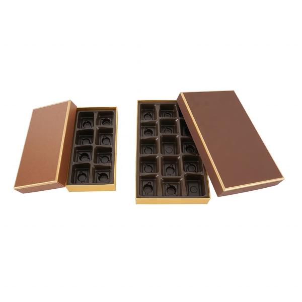 Custom Gold Foil Logo Chocolate Bonbon Gift Box Recyclable for Cookies And Pastries