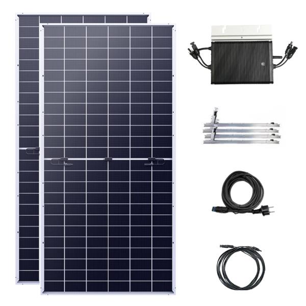 Avcon Kit Solar Panel 800W-1200W Balcony Solar Monocrystalline  with MPPT Controller 220V Micro Inverter Complete Home System