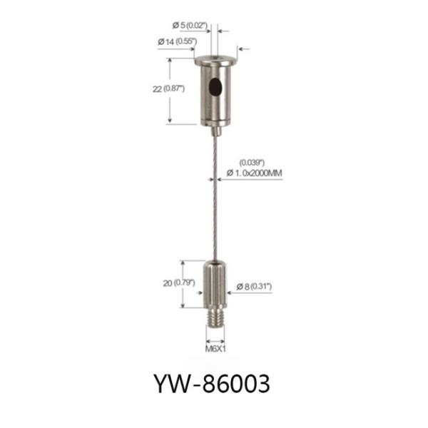Systèmes de la suspension de finition de fil de panneau d'Assemblée YW86003 réglable